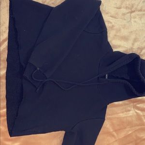 Brandy Melville black cropped hoodie